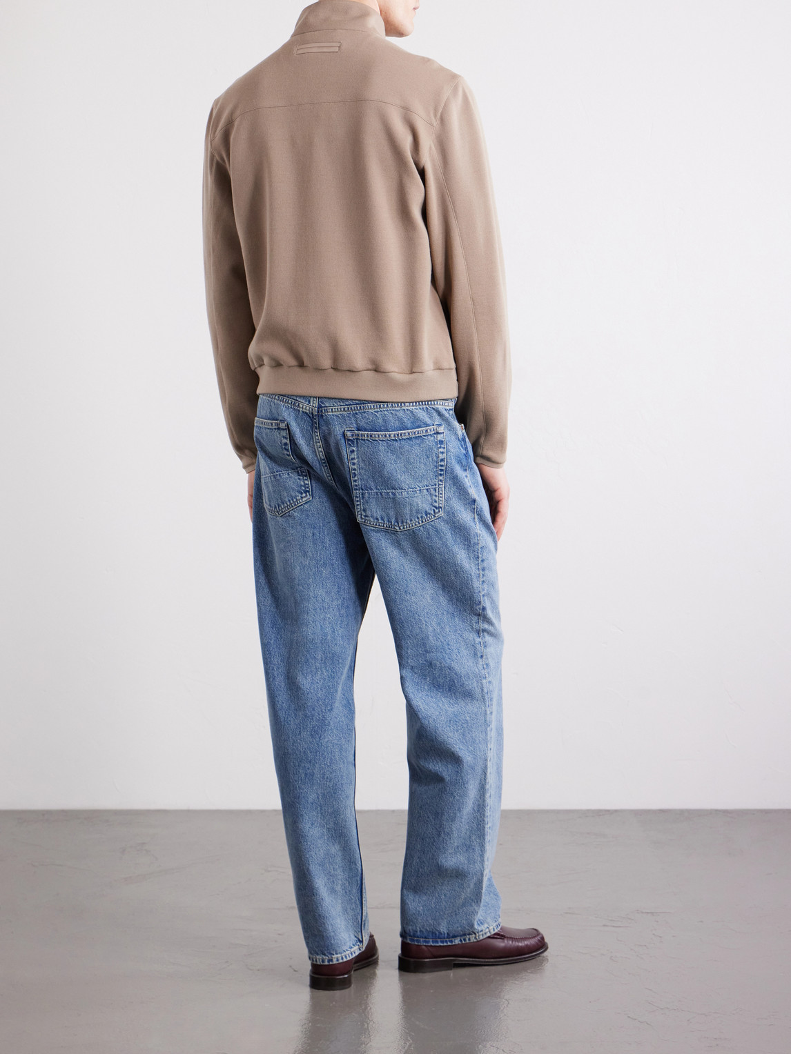 Honeycomb-Knit Cotton, Wool And Silk-Blend Zip-Up Sweater