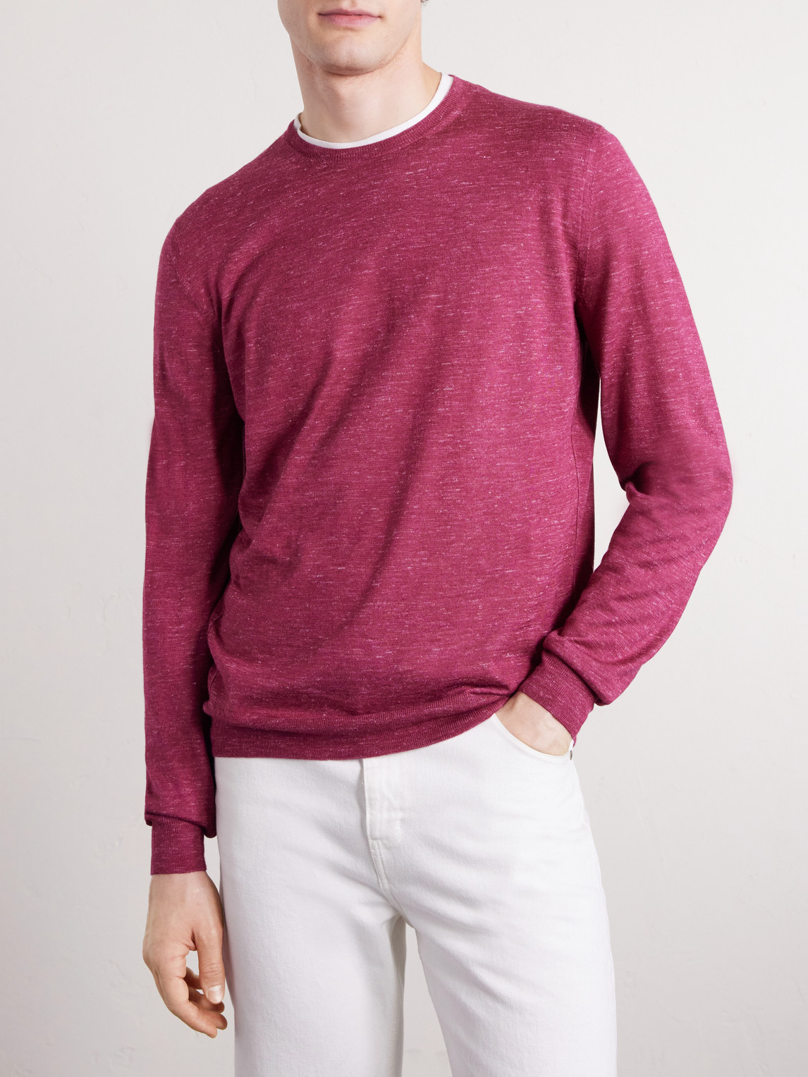 Silk, Cashmere And Linen-Blend Sweater