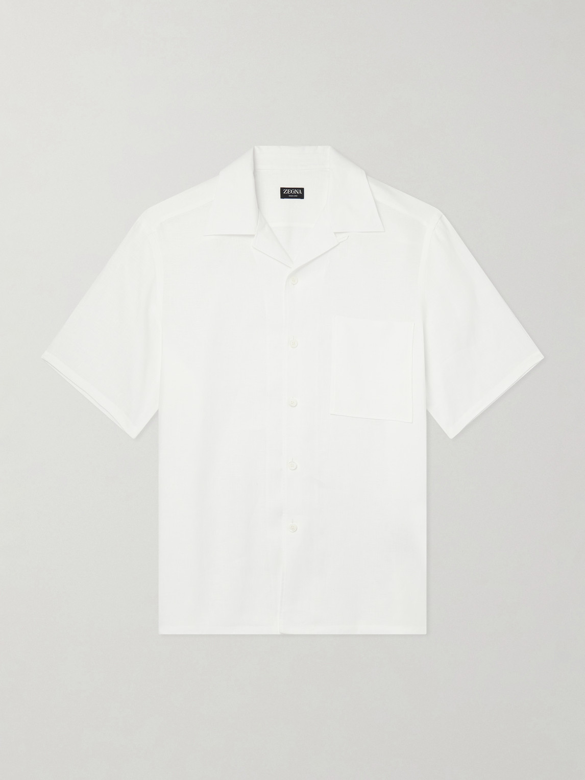 Zegna Convertible-Collar Linen Shirt - Men