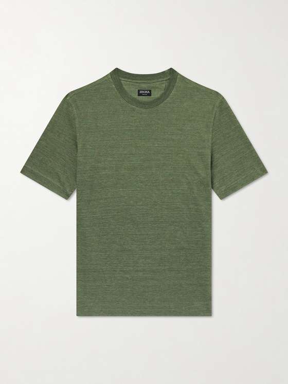 Ermenegildozegna Oasi Knitted Linen T-Shirt