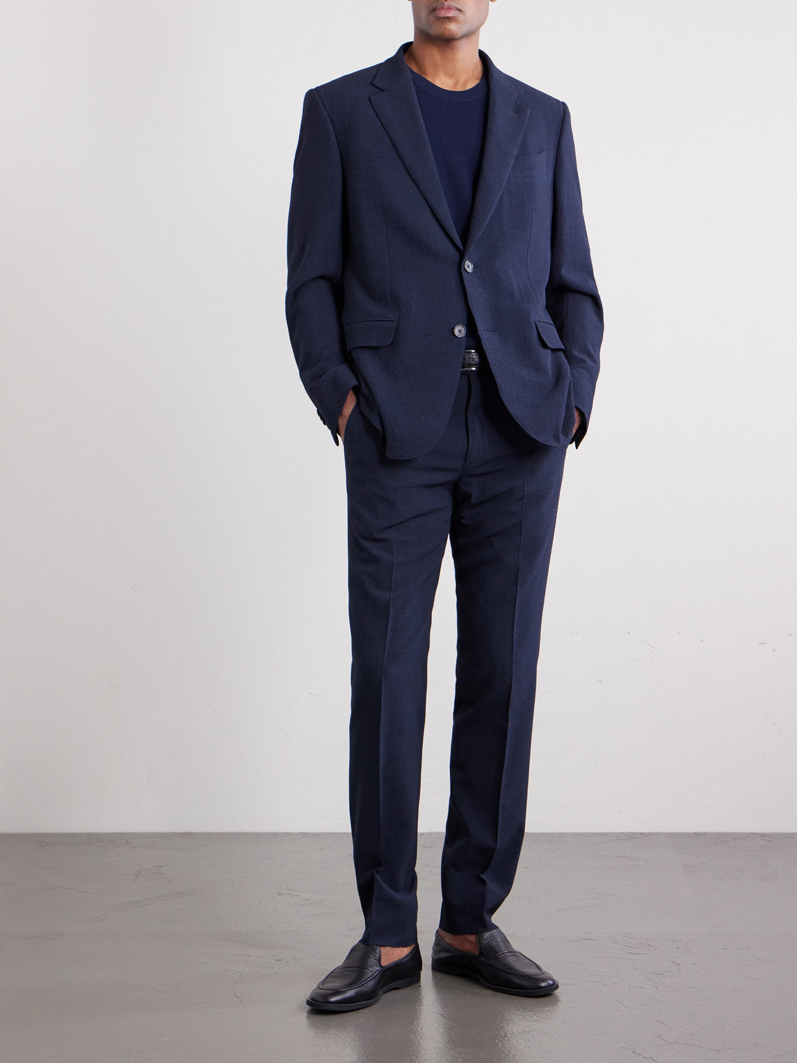 Wool, Silk And Linen-Blend Seersucker Jacket