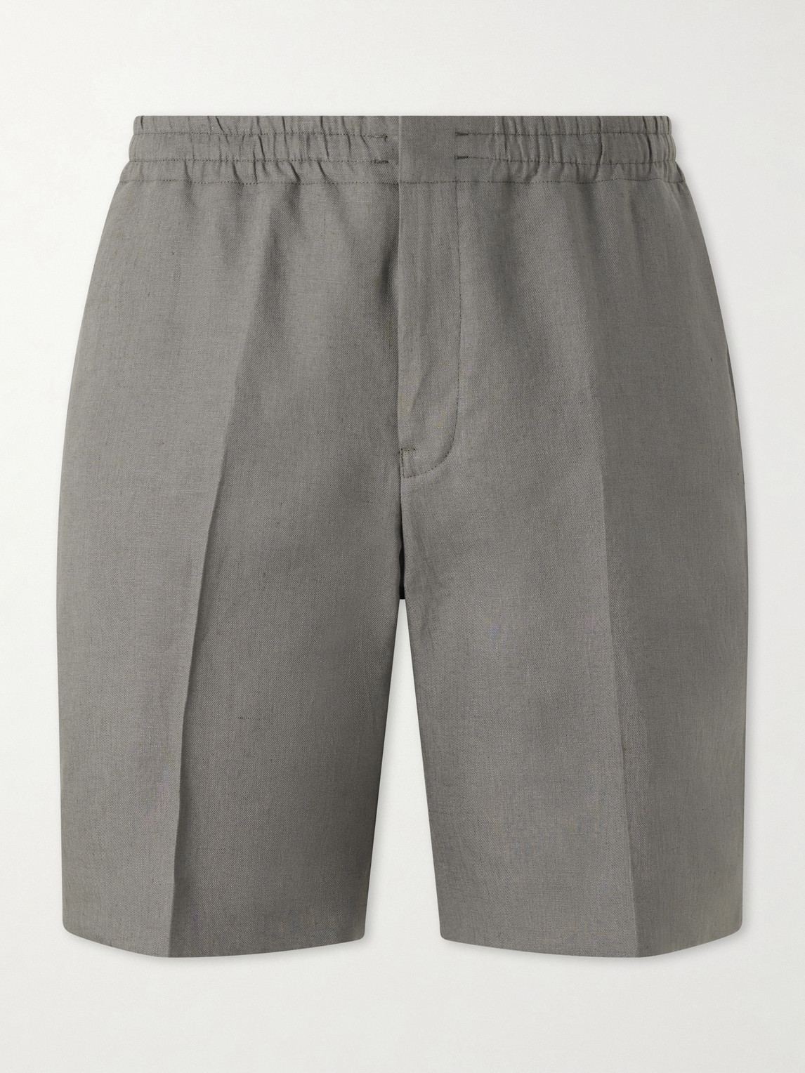 Zegna Oasi Straight-Leg Linen Drawstring Shorts IT 48