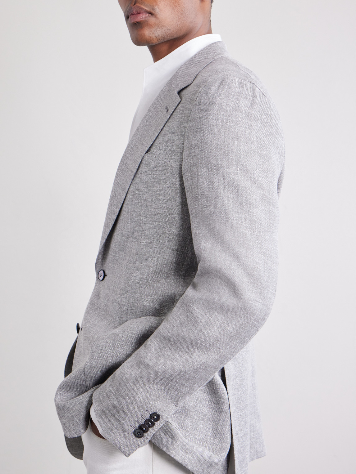 Linen, Wool And Silk-Blend Suit Jacket