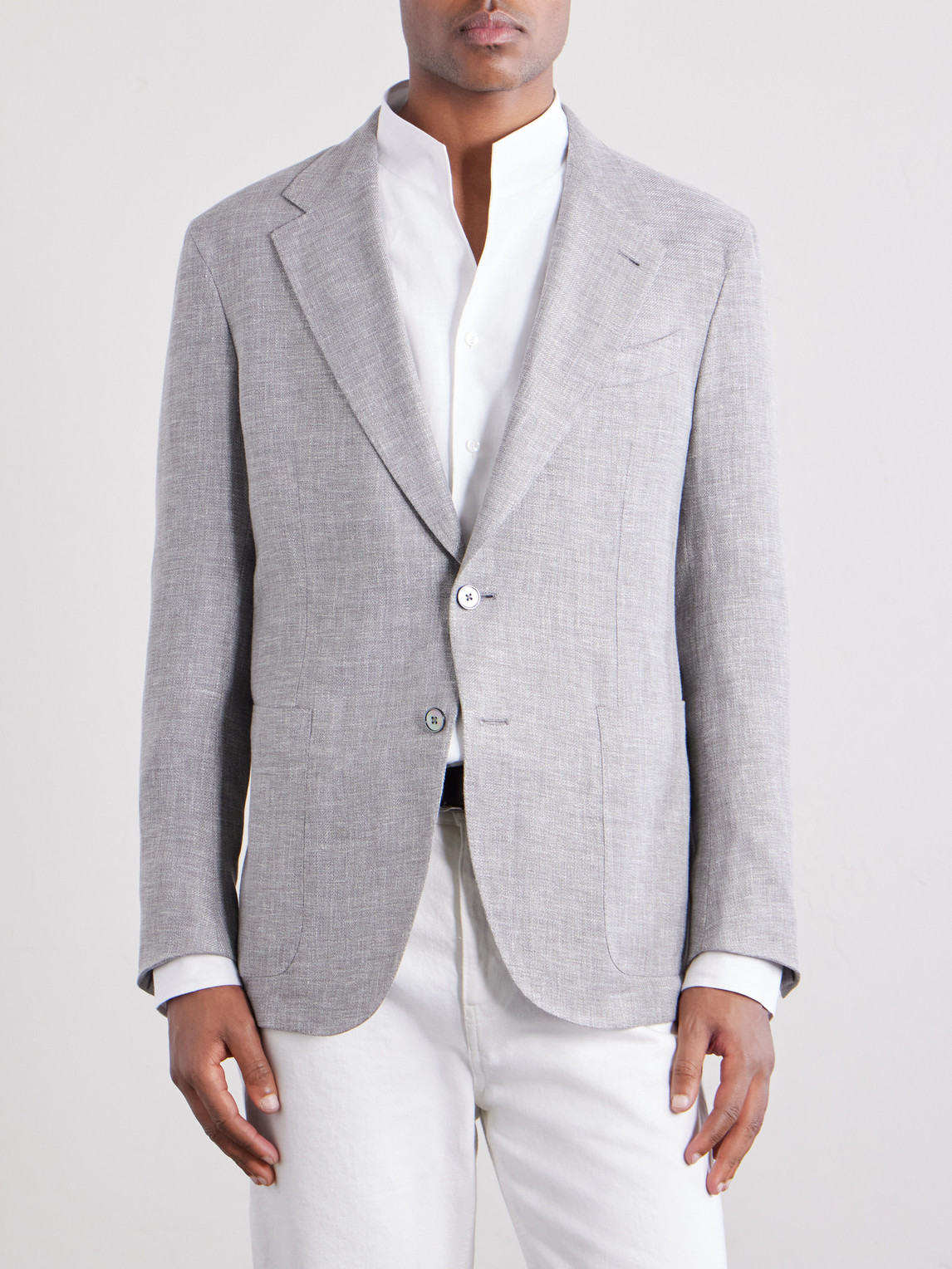 Linen, Wool And Silk-Blend Suit Jacket