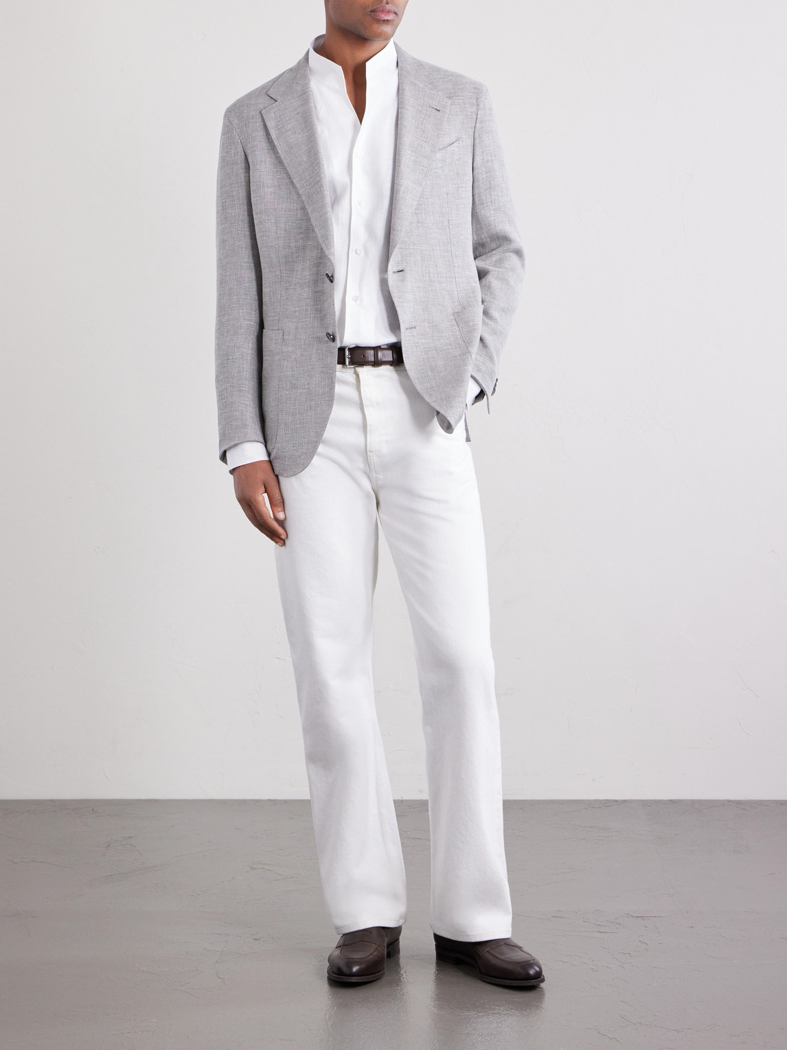 Linen, Wool And Silk-Blend Suit Jacket