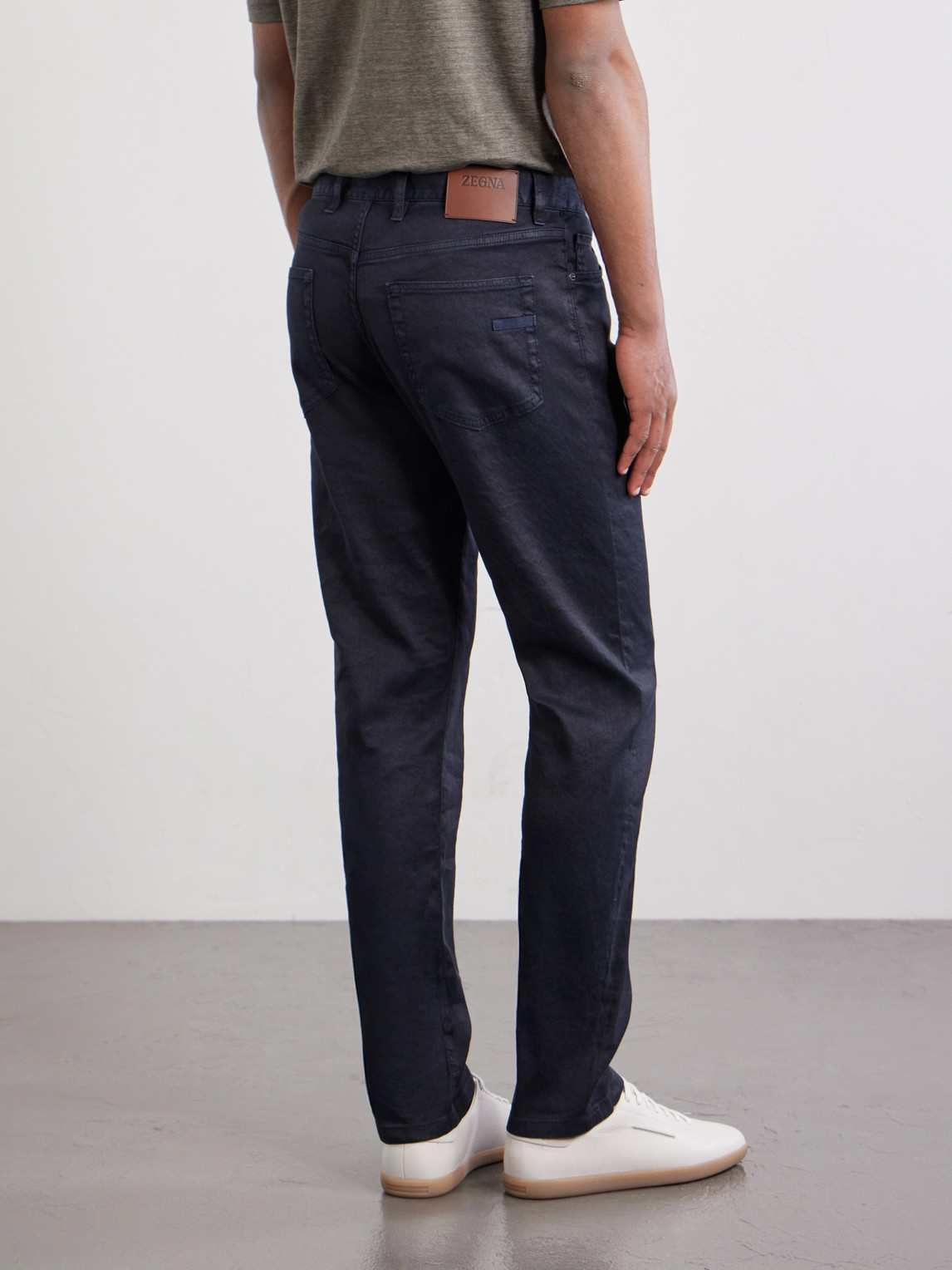 Straight-Leg Linen And Cotton-Blend Jeans