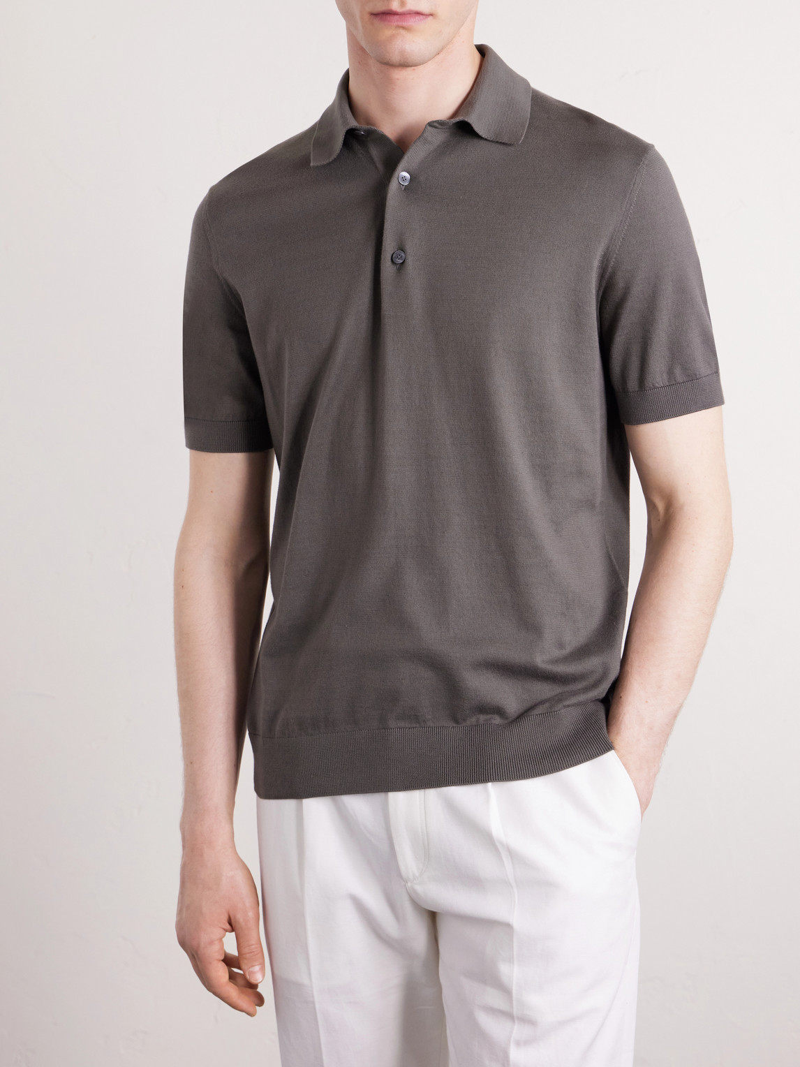 Slim-Fit Cotton Polo Shirt