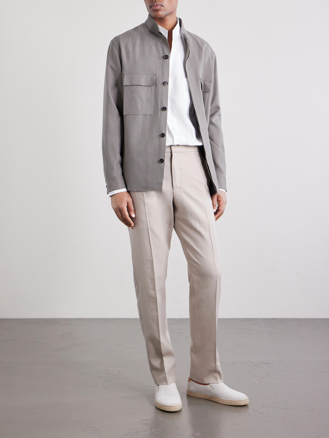 Straight-Leg Linen Trousers
