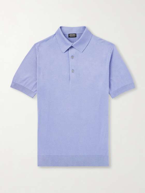 Ermenegildozegna Slim-Fit Cotton Polo Shirt