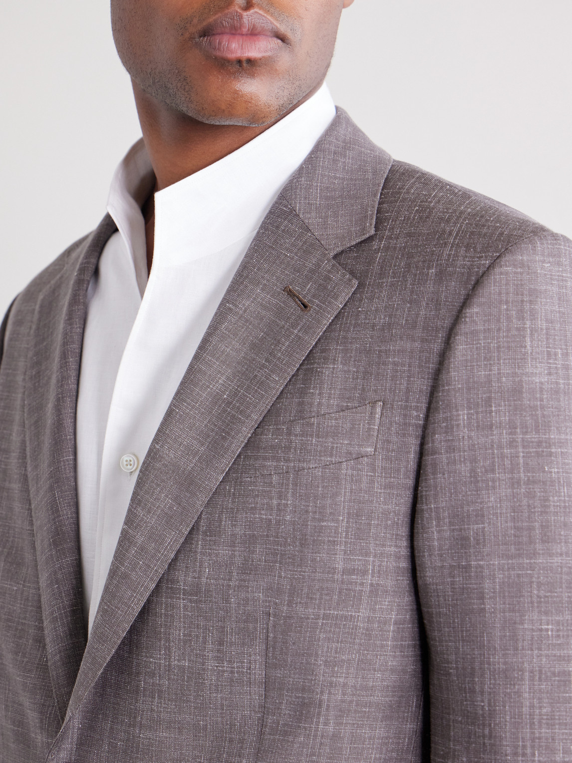Prince Of Wales Checked Wool, Silk And Linen-Blend Suit Jacket