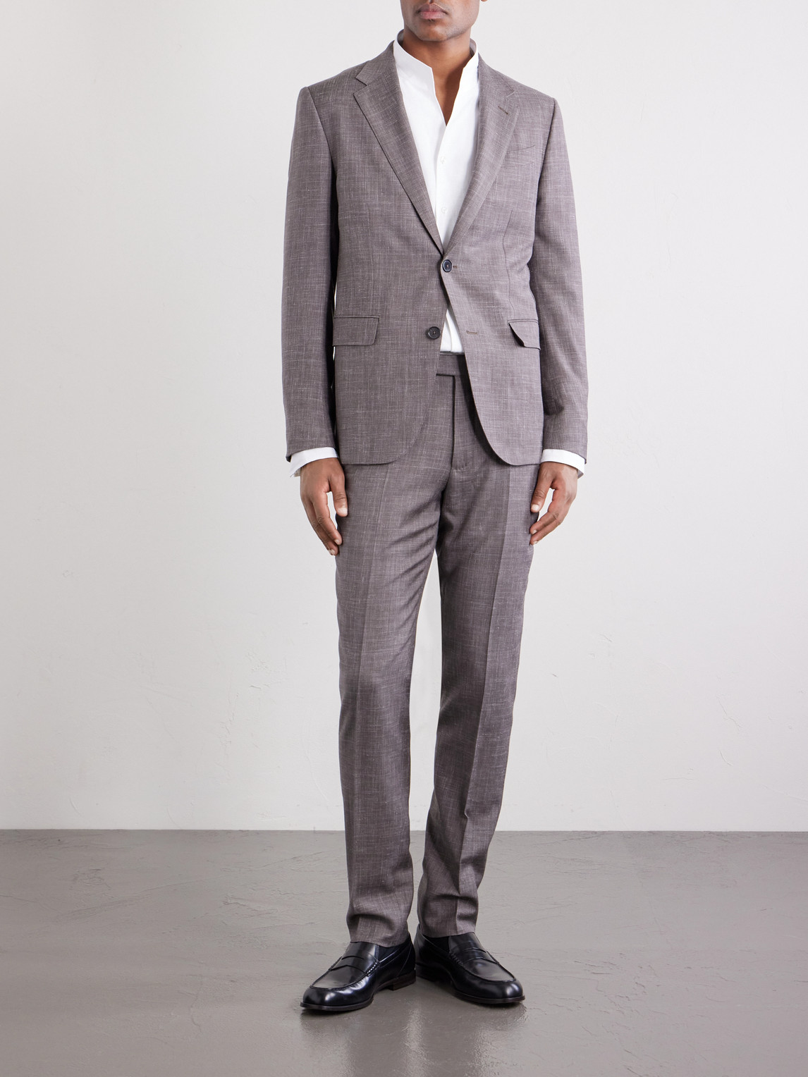 Prince Of Wales Checked Wool, Silk And Linen-Blend Suit Jacket