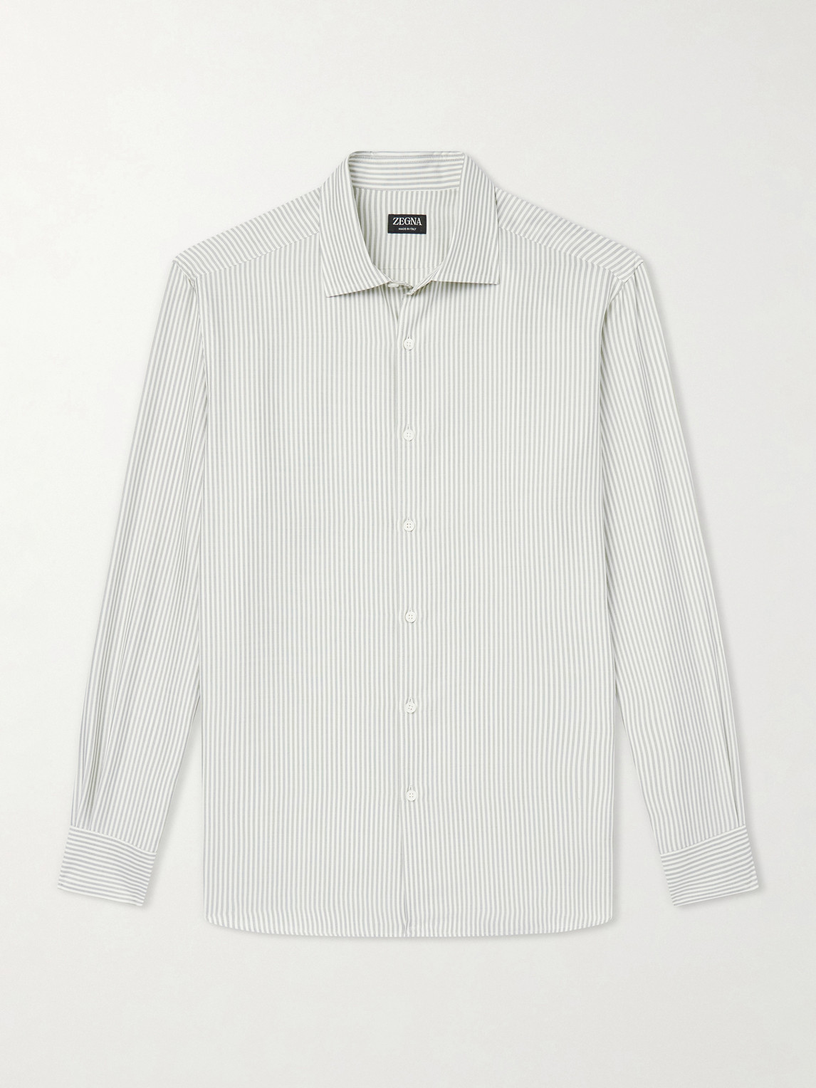 Zegna Striped Silk Shirt - Men | Thumbnail 6 Zegna Striped Silk Shirt - Men | Thumbnail 6