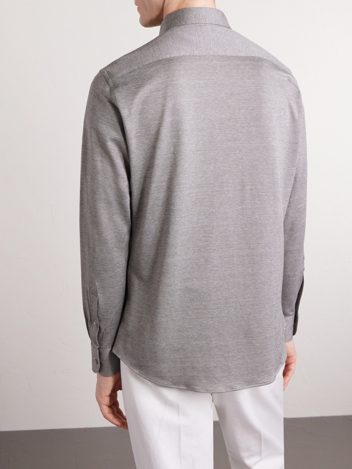 Silk, Linen And Cotton-Blend Shirt