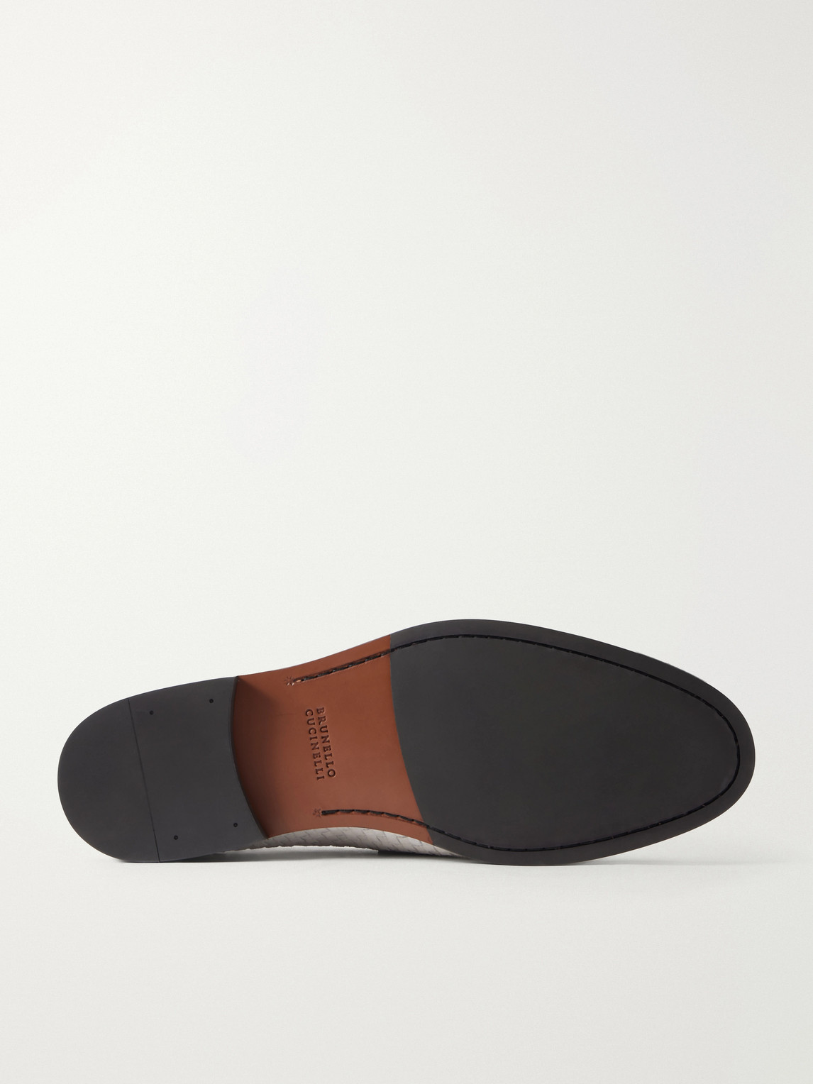 Woven Suede Penny Loafers