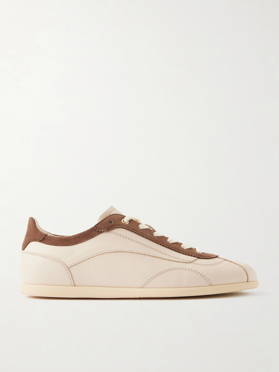 Brunello Cucinelli Suede-Trimmed Leather Sneakers EU 46