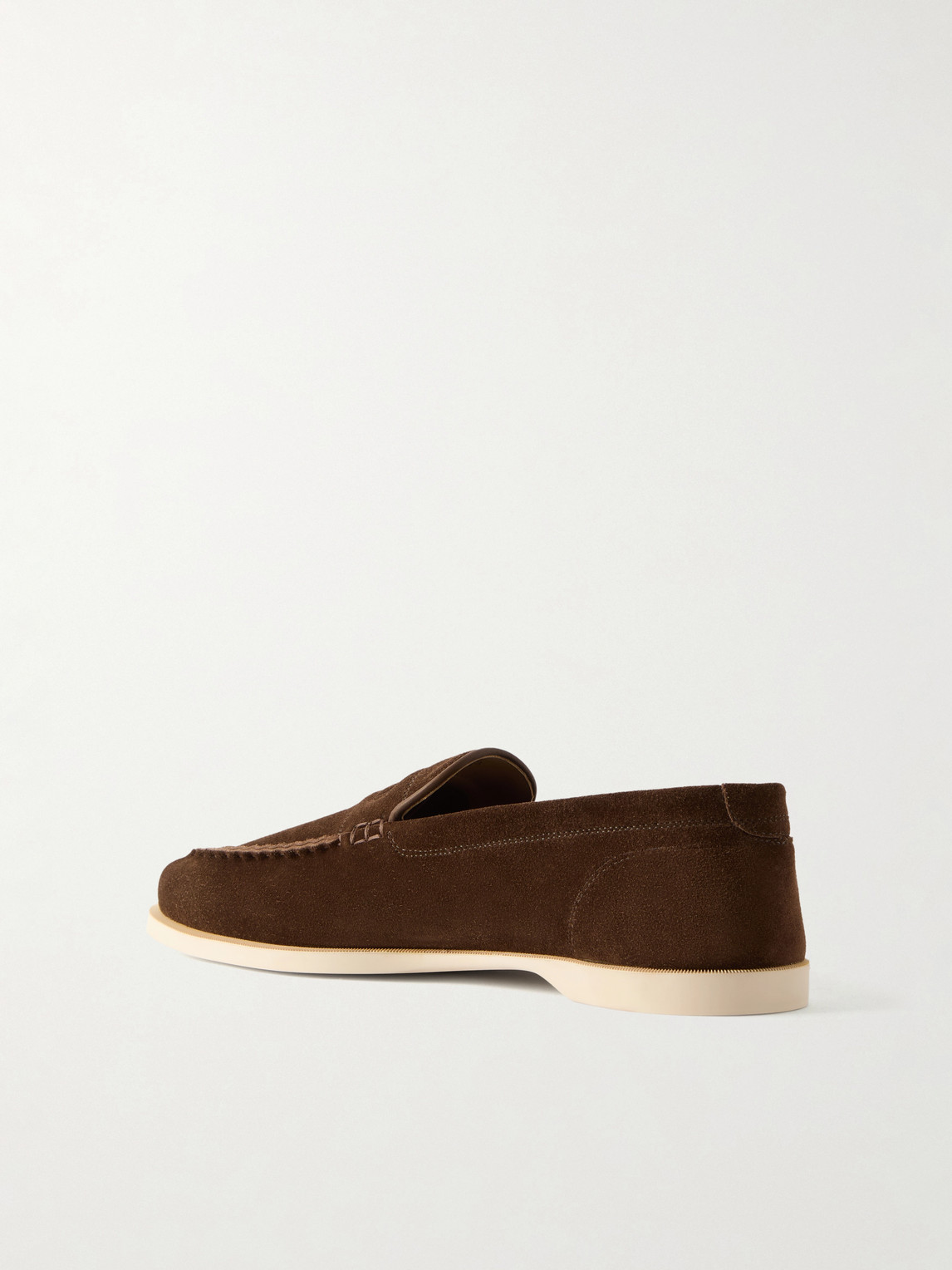 John Lobb Dark Brown Suede Casual Shoes With Velcro Closure In Brown