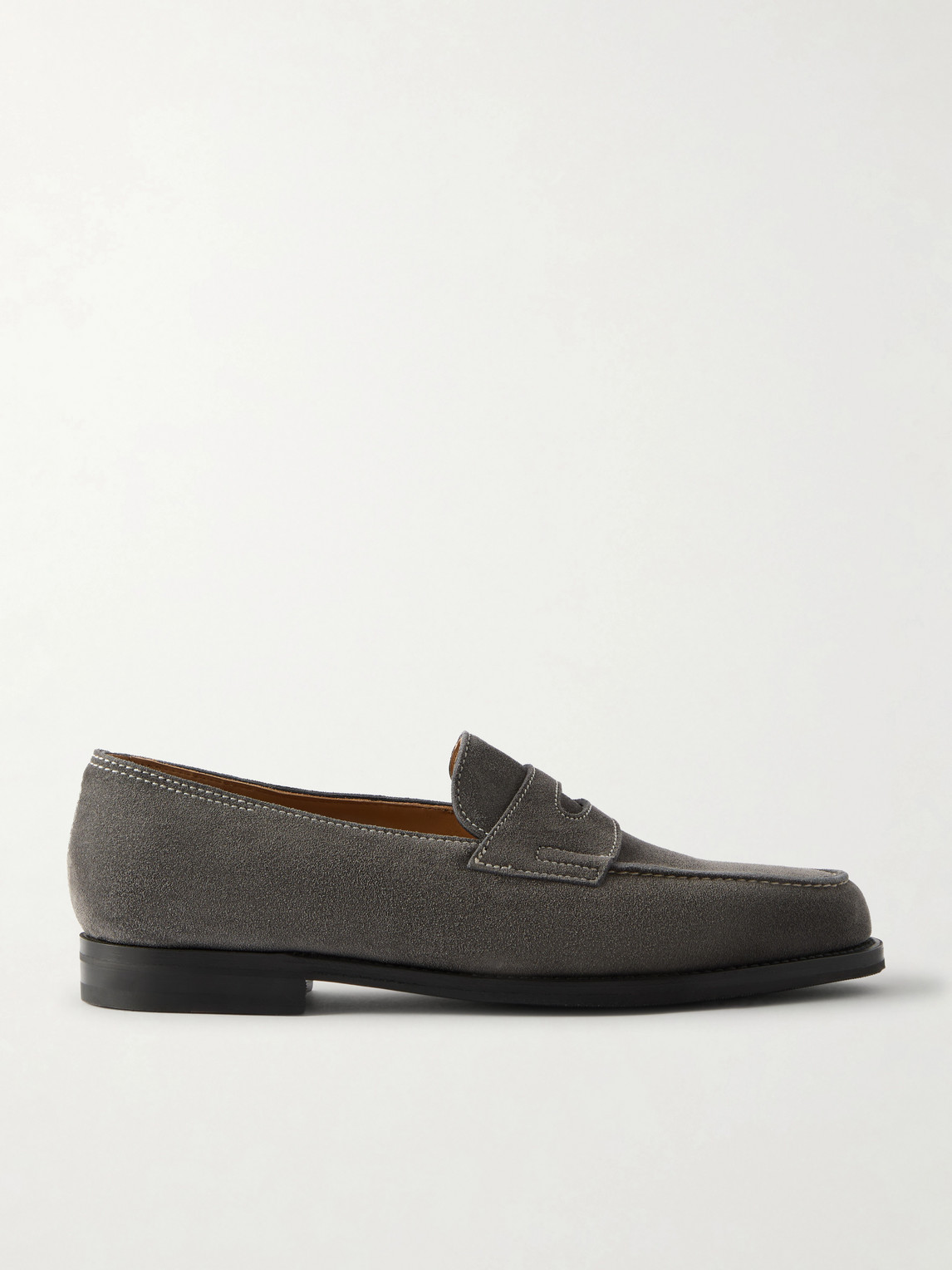 John Lobb Lopez Suede Penny Loafers UK 8