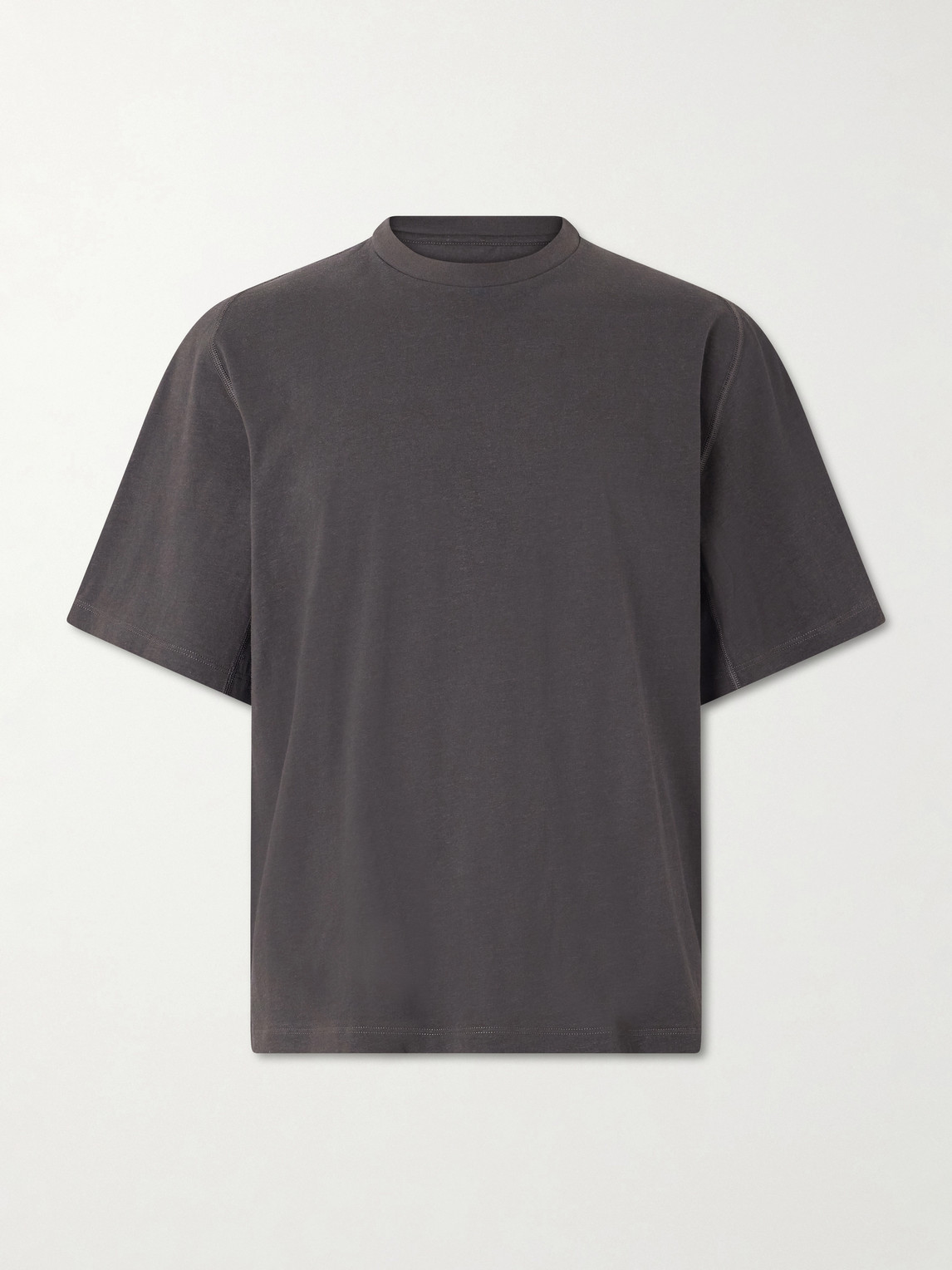 Portal Root Organic Cotton And Hemp-blend Jersey T-shirt In Gray