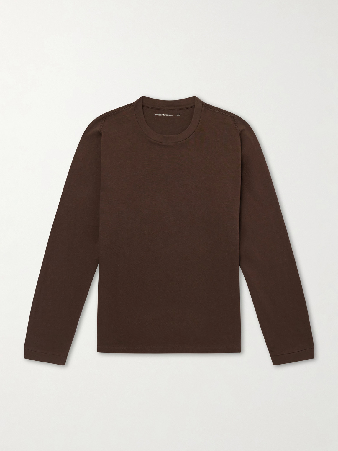 Portal Root Organic Cotton And Hemp-blend Jersey T-shirt In Brown