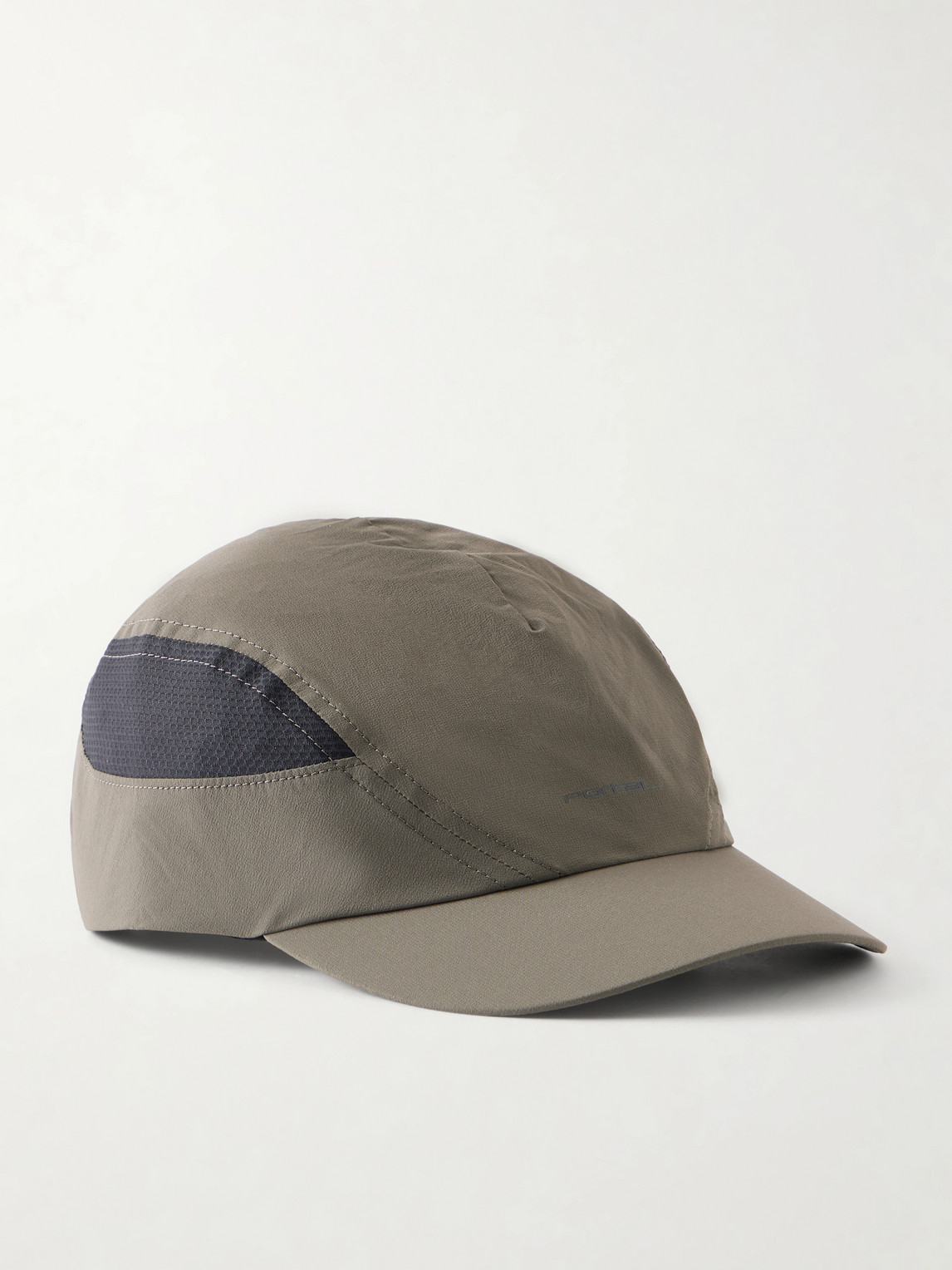 Portal Planar Logo-print Mesh-trimmed Recycled-shell Cap In Gray