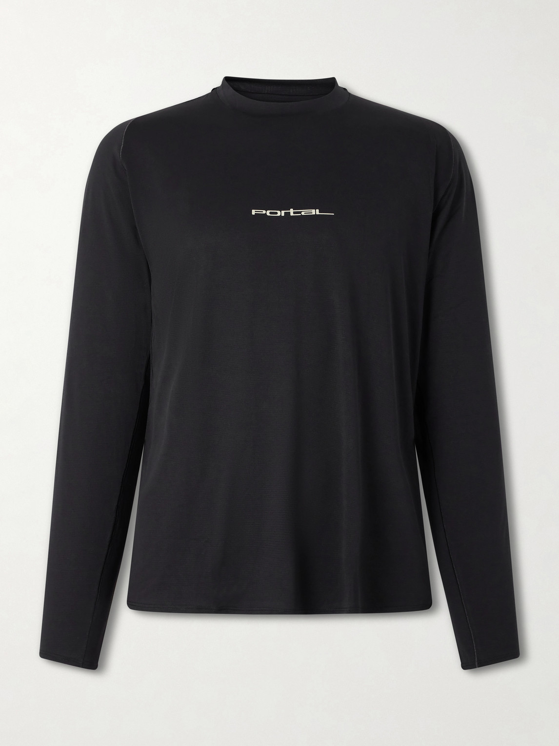Portal Lateral Peak Logo-print Recycled-jersey T-shirt In Black