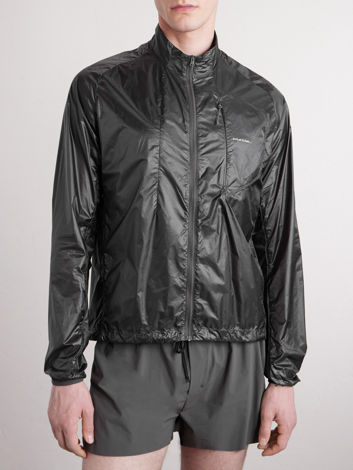 Portal Code Recycled-ripstop Jacket In Black