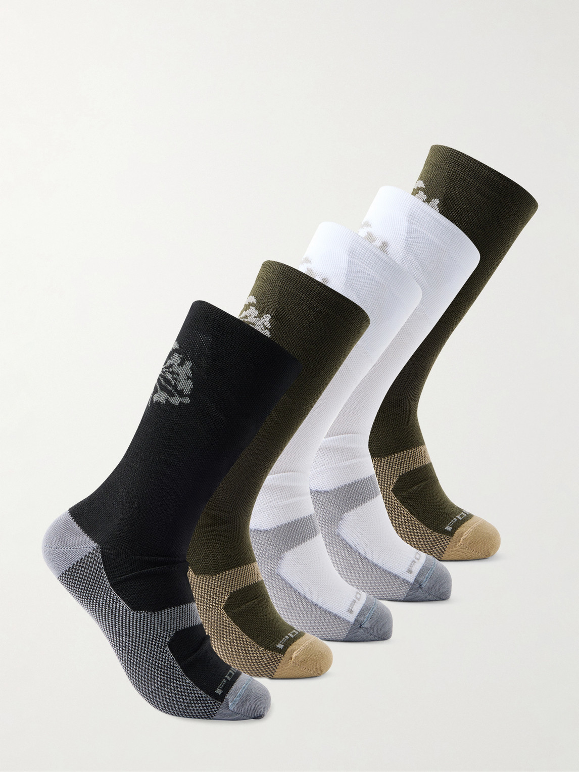 Portal Pattern Active Three-Pack Jacquard-Knit Socks - Men