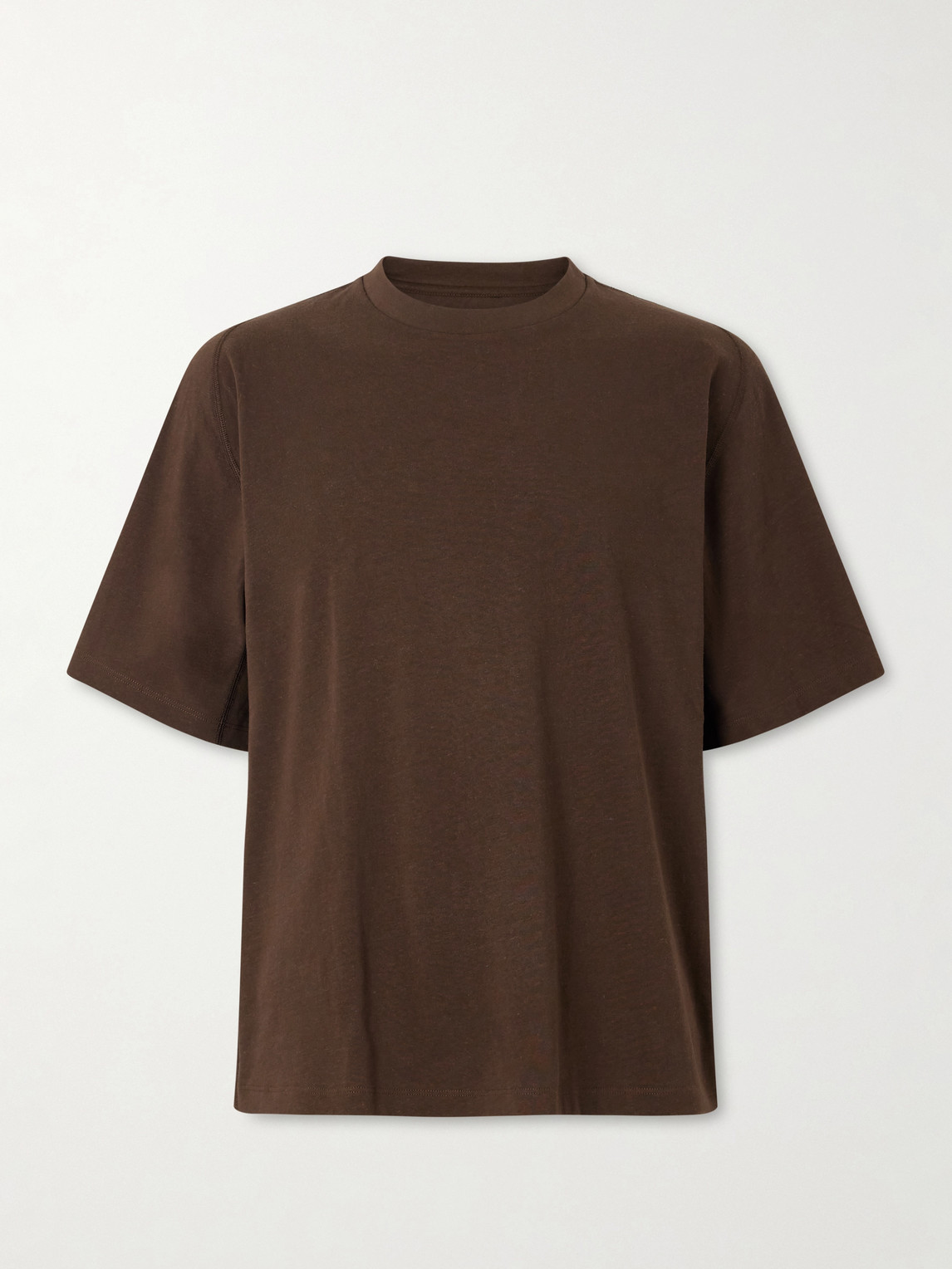 Portal Root Organic Cotton And Hemp-blend Jersey T-shirt In Brown