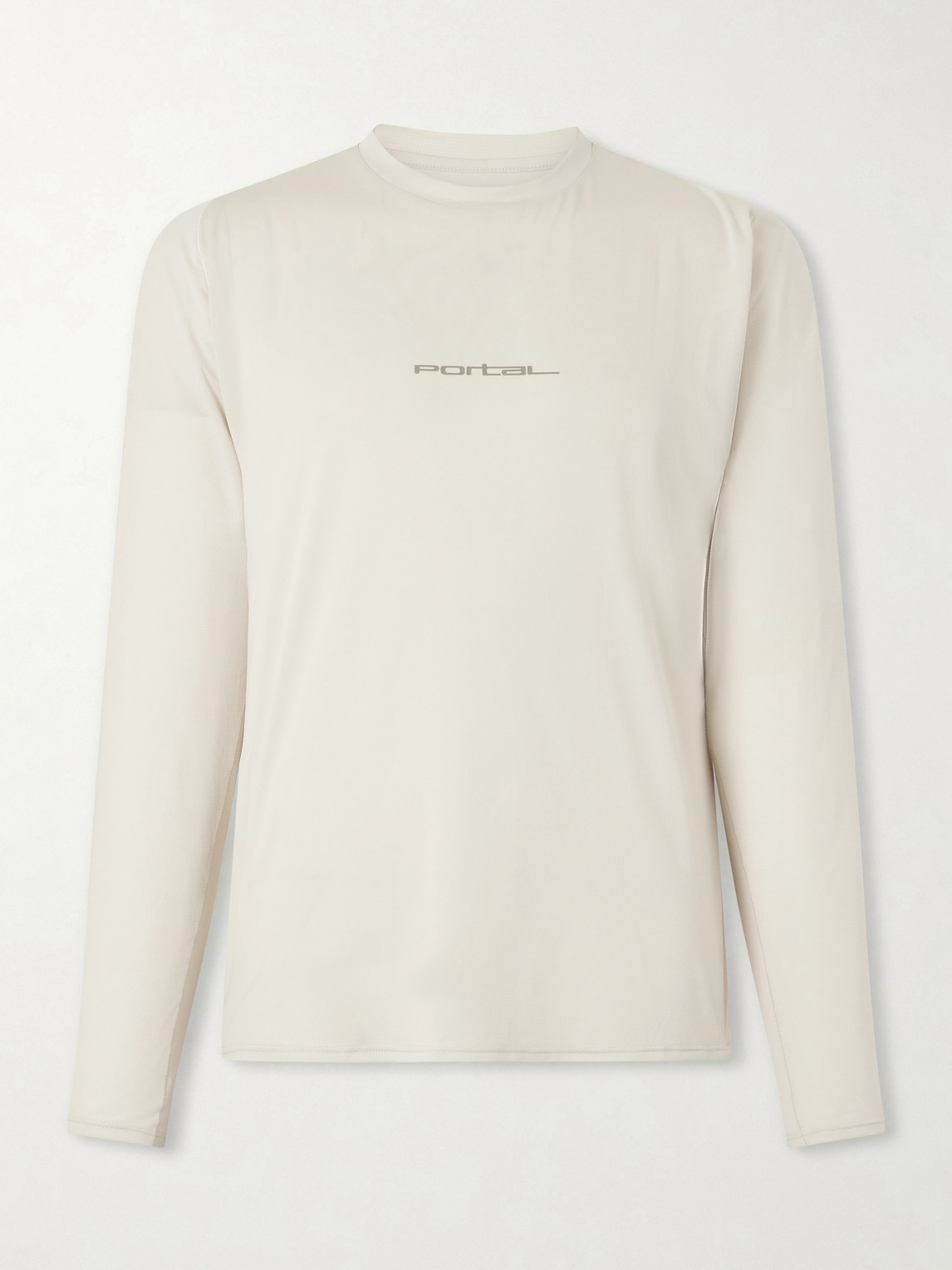 Portal Lateral Peak Logo-print Recycled-jersey T-shirt In Neutral