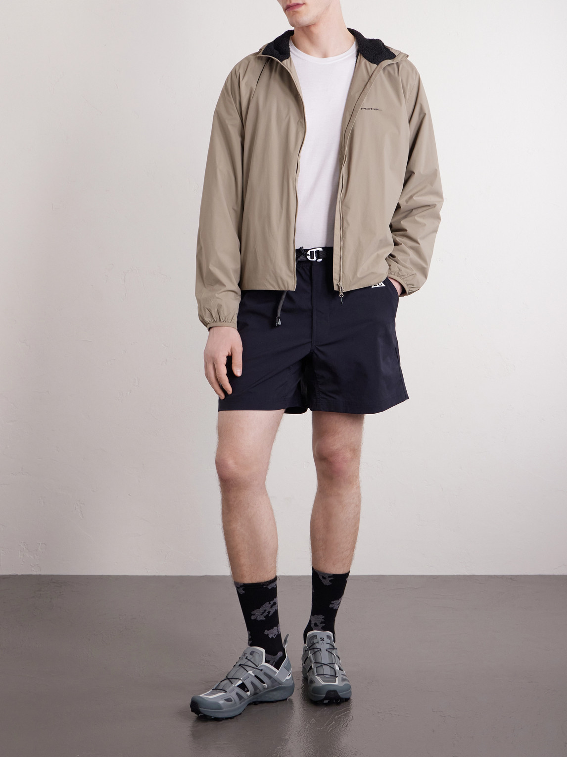 Level Alpha Logo-Print Fleece-Trimmed Recycled-Shell Jacket — 2