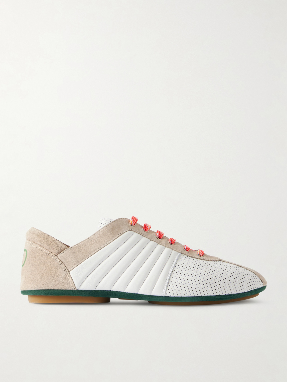 Valentino Garavani Suede-Trimmed Perforated Leather Sneakers - Men