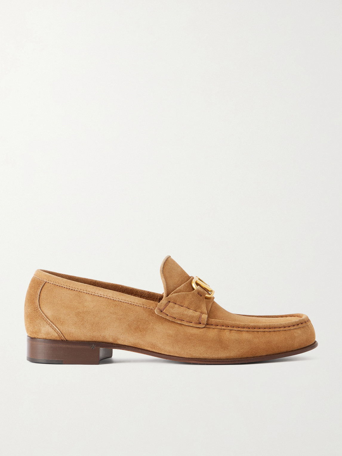 Valentino Garavani Logo-Embellished Suede Loafers EU 45