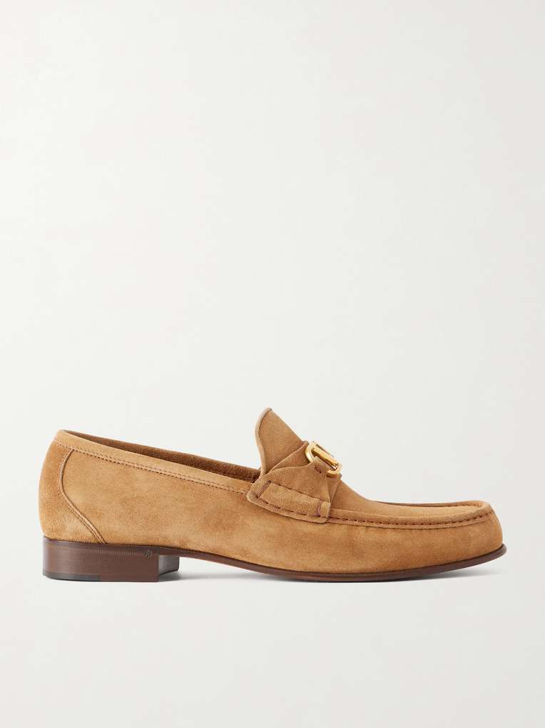 Valentino Garavani — Logo-Embellished Suede Loafers