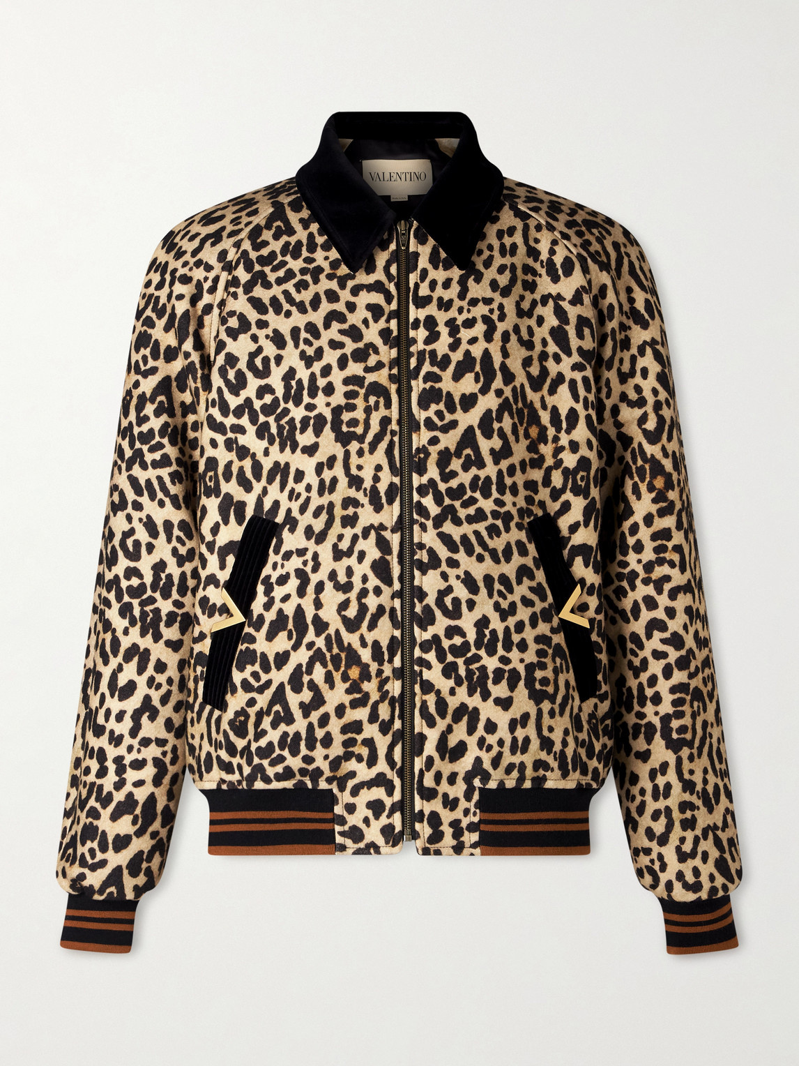 Valentino Garavani Leopard-Print Wool-Twill Bomber Jacket - Men