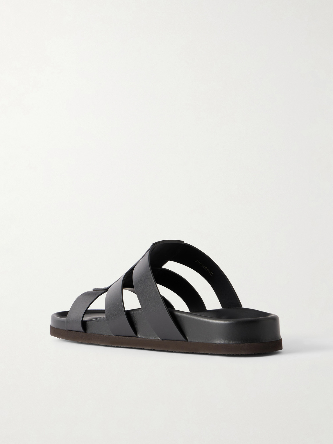 Valentino Garavani Studshield Logo-embellished Leather Sandals In Black