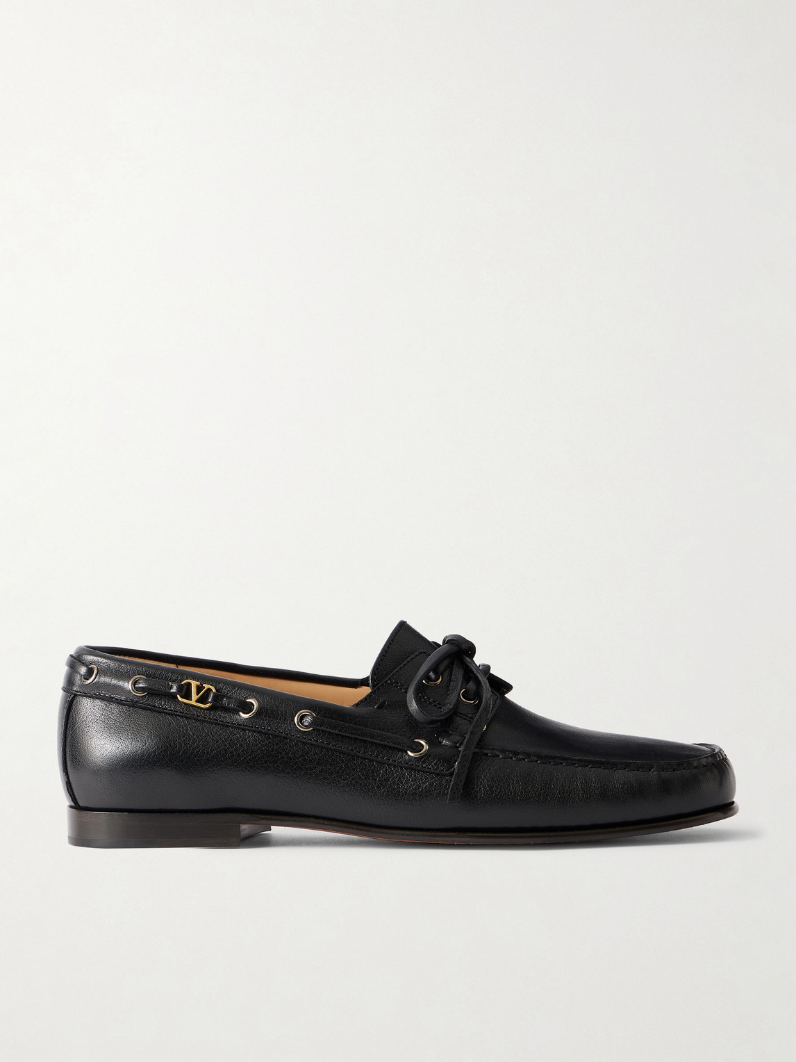 Valentino Garavani Logo-Embellished Leather Loafers EU 40