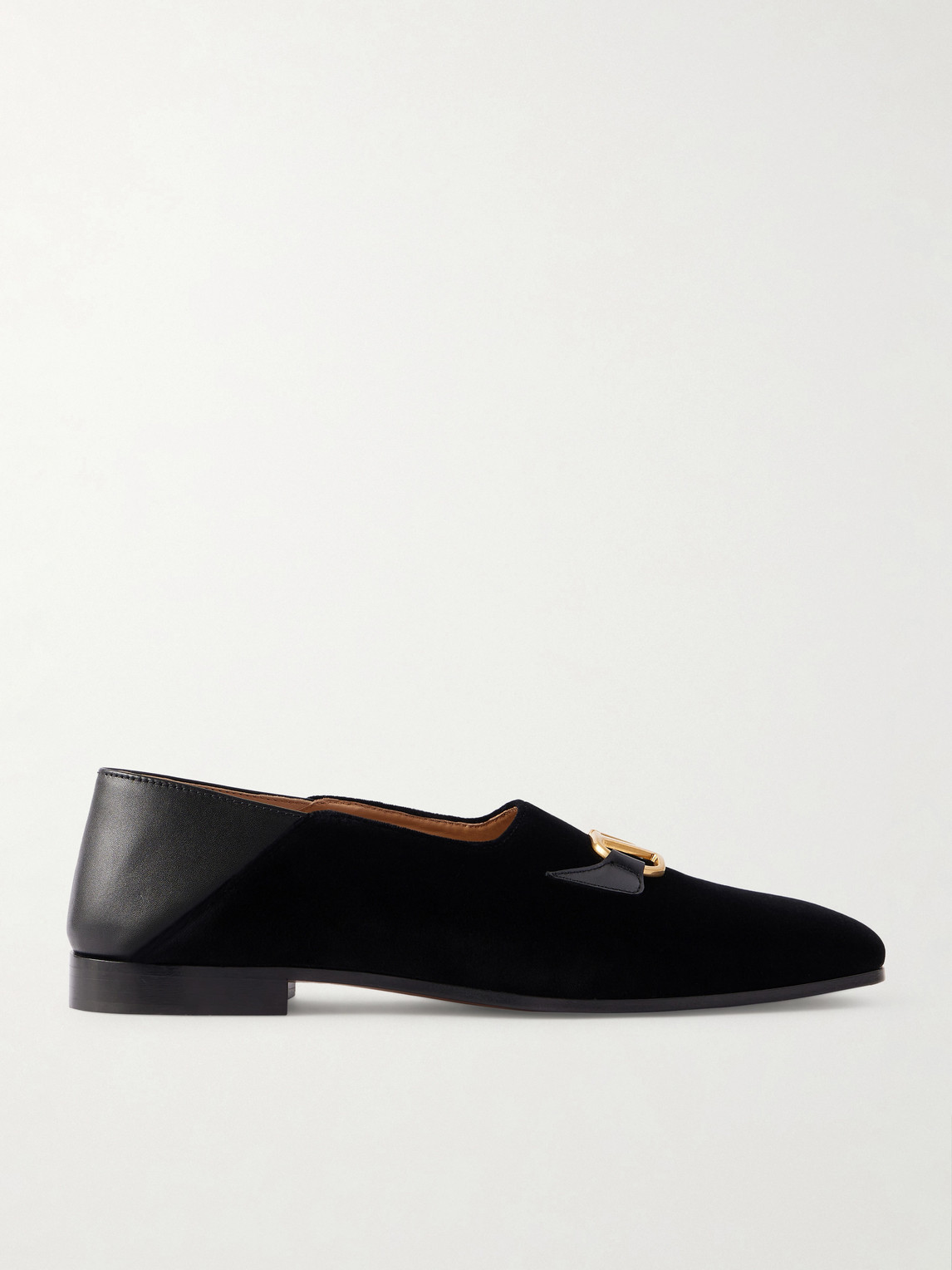 Valentino Garavani Embellished Suede and Leather Loafers EU 41
