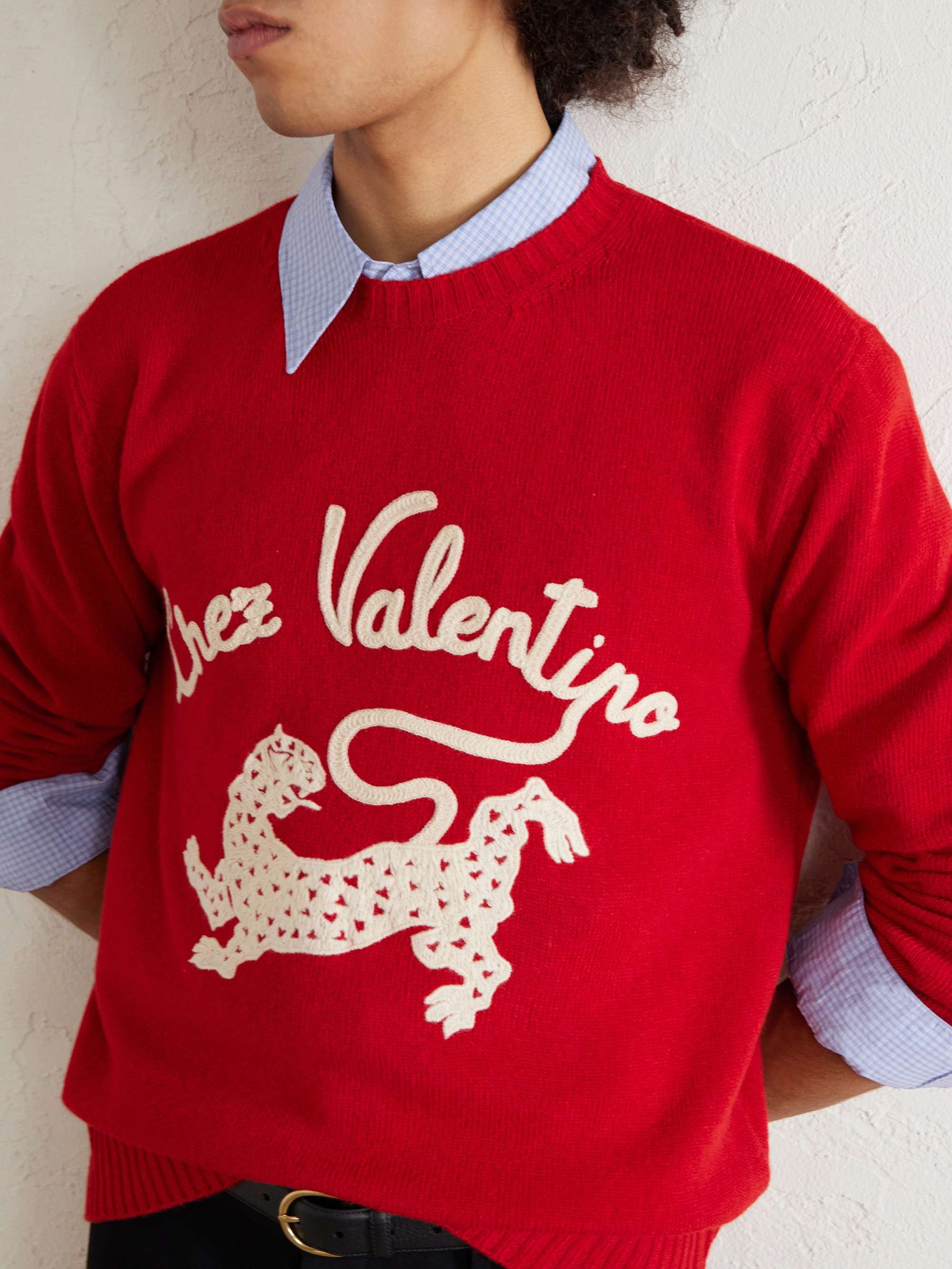 Red Valentino 刺繍パッチ付きウールセーター Sサイズ - 23SS 