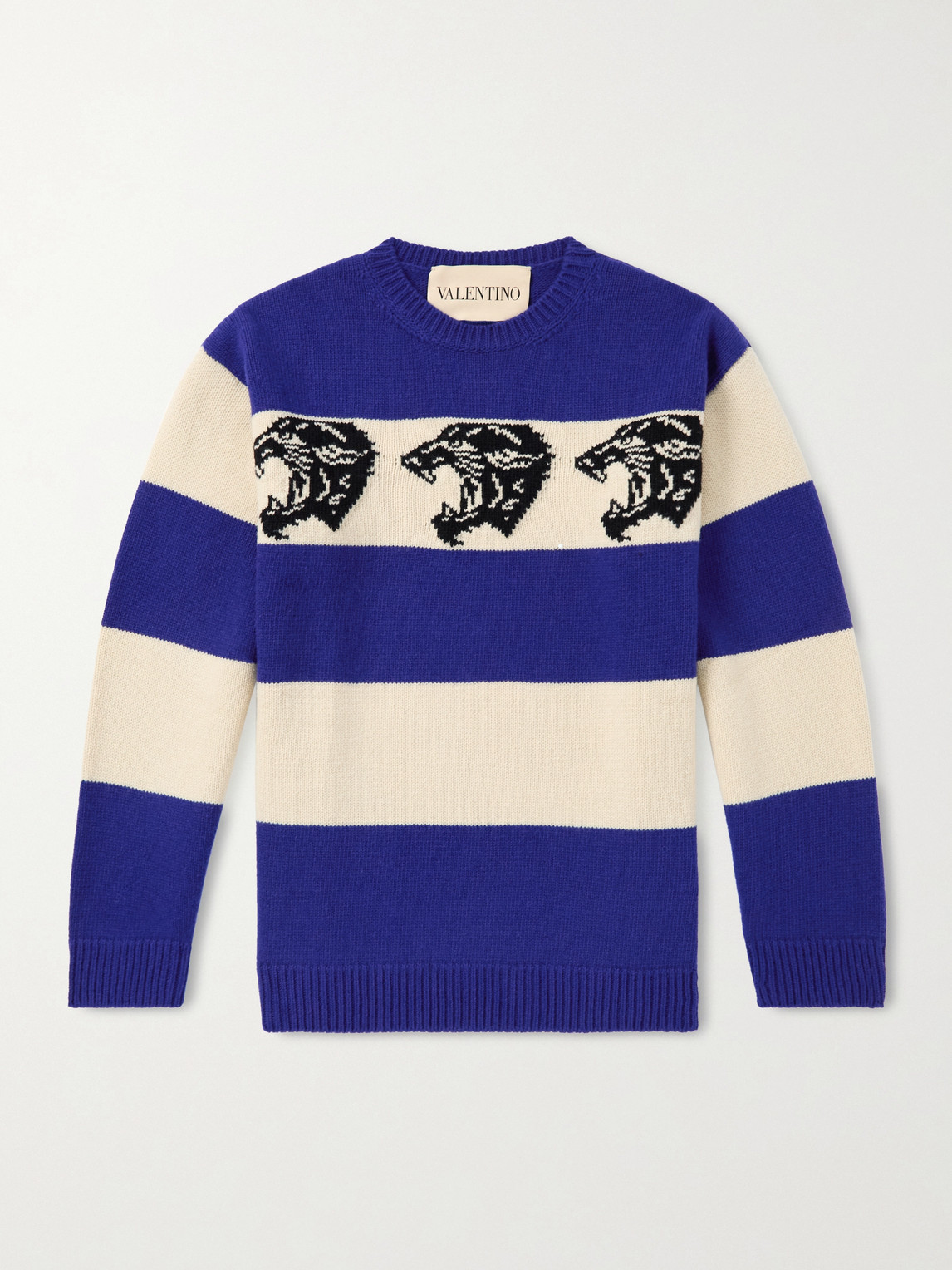 Valentino Garavani triped Jacquard-Knit Wool weater - Men