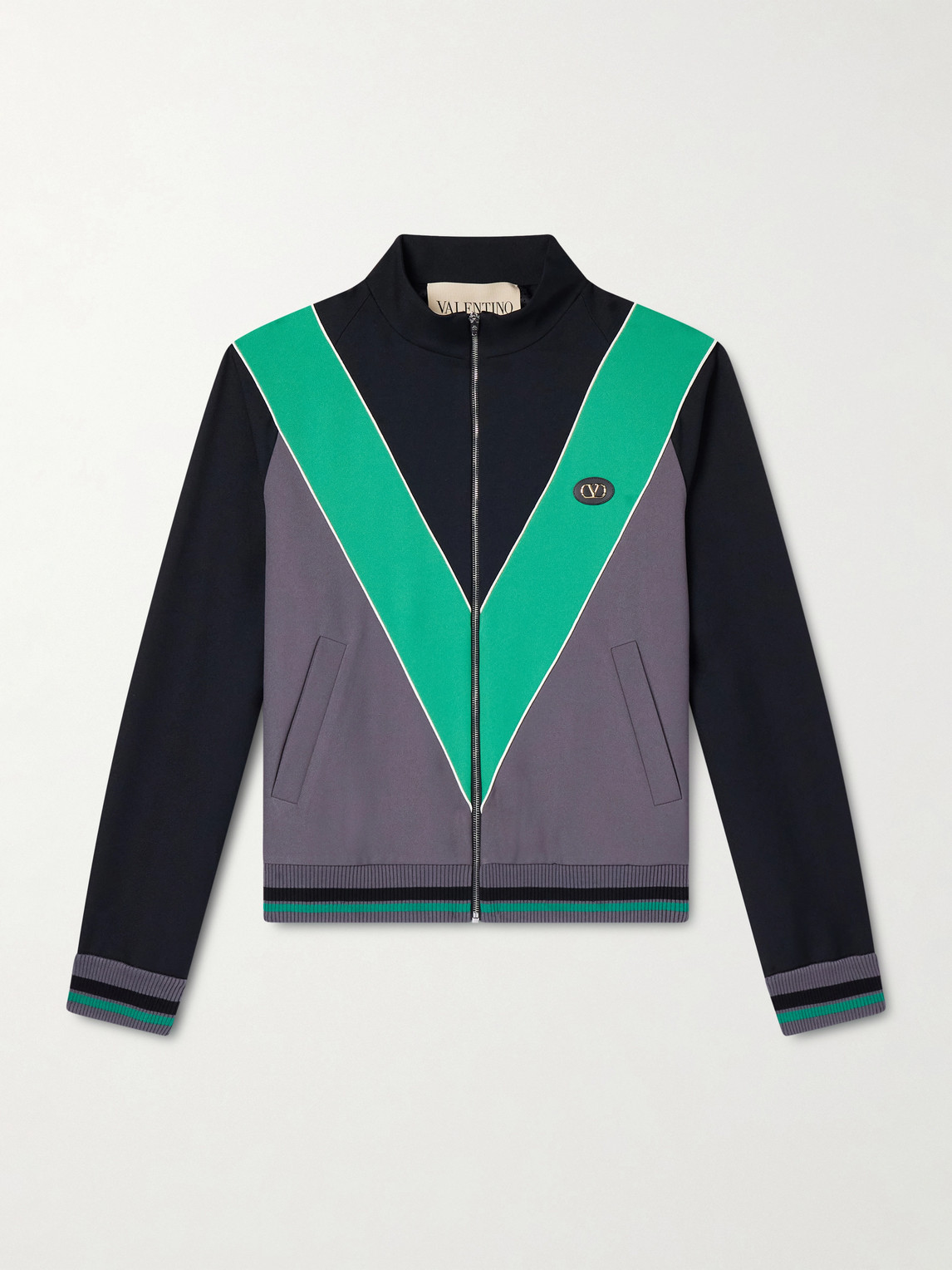 Valentino Garavani Logo-Appliquéd Jersey Track Jacket - Men