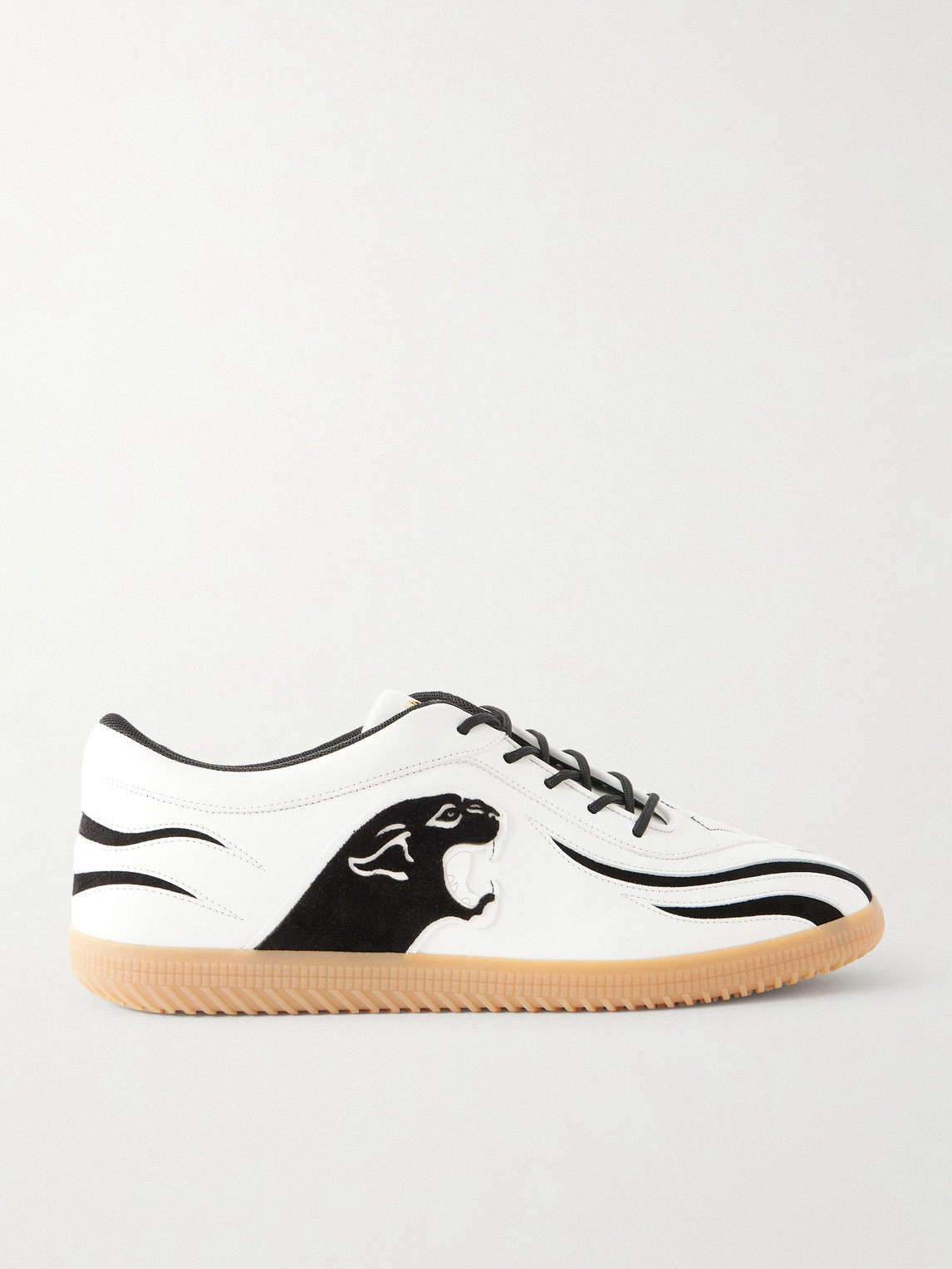 Valentino Garavani Kicky Suede-Trimmed Leather Sneakers EU 43
