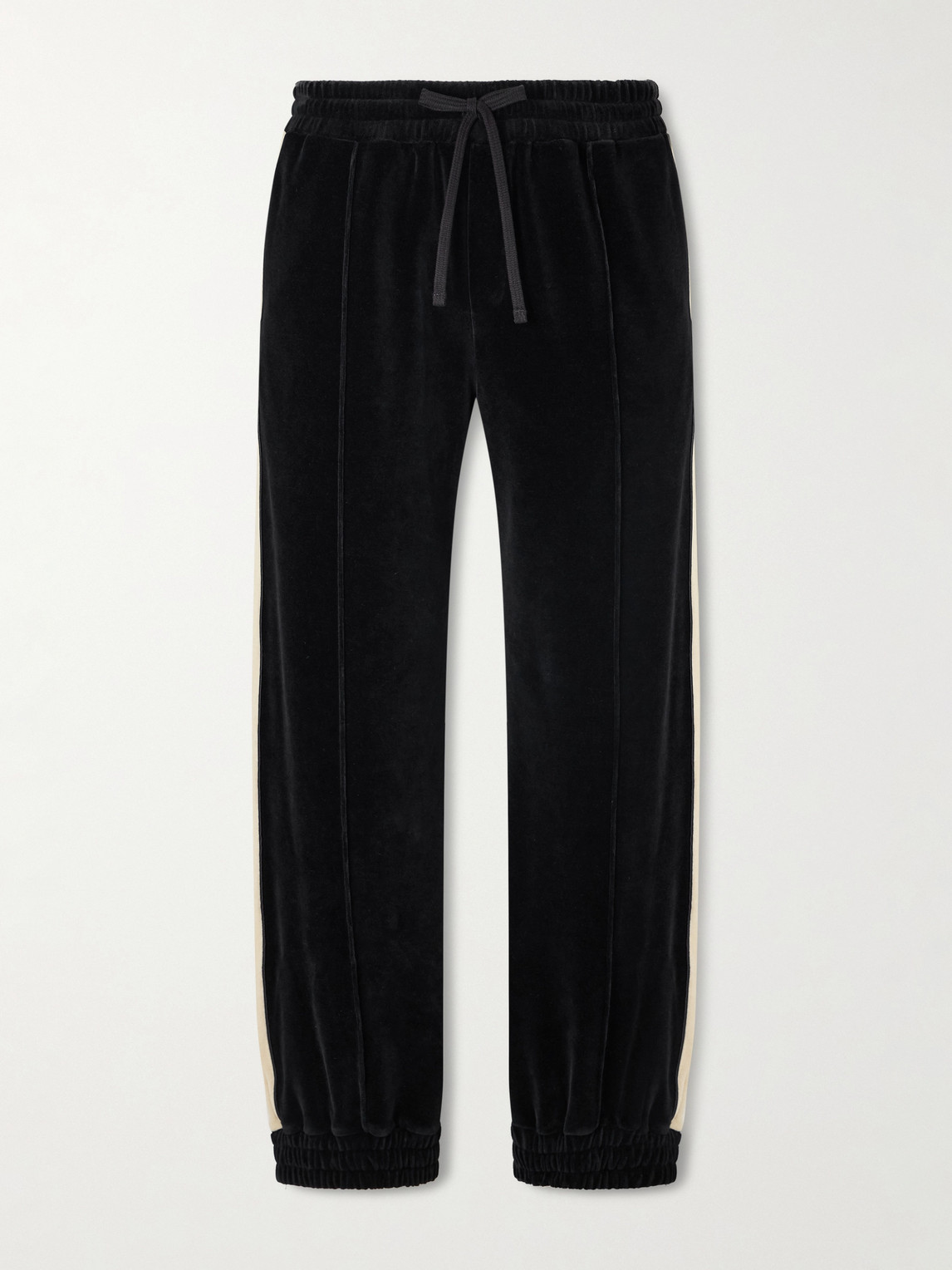 Valentino Garavani triped Cotton-Blend Velvet weatpants - Men