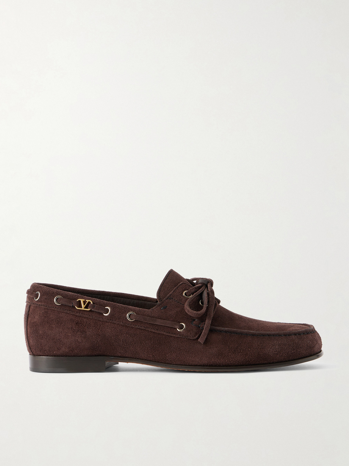 Valentino Garavani Logo-Embellished Suede Loafers EU 42