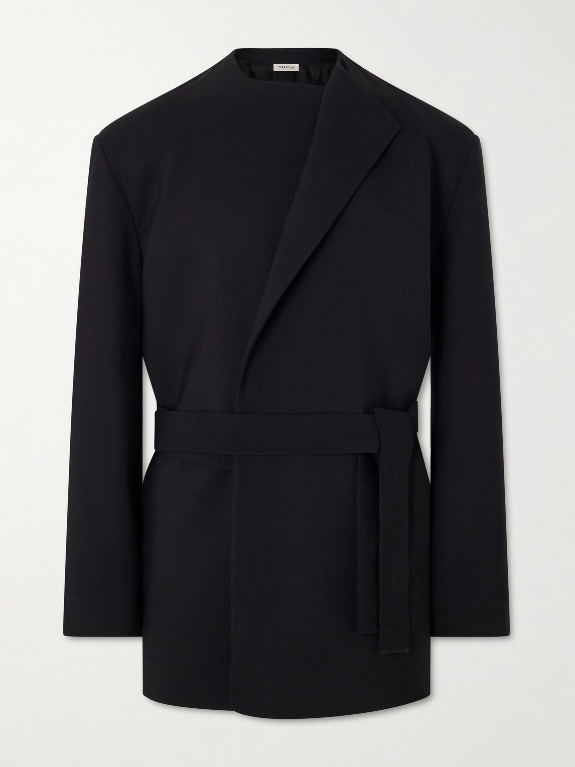 Fear of god Crewneck Belted Virgin Wool-Blend Woven Jacket IT 54