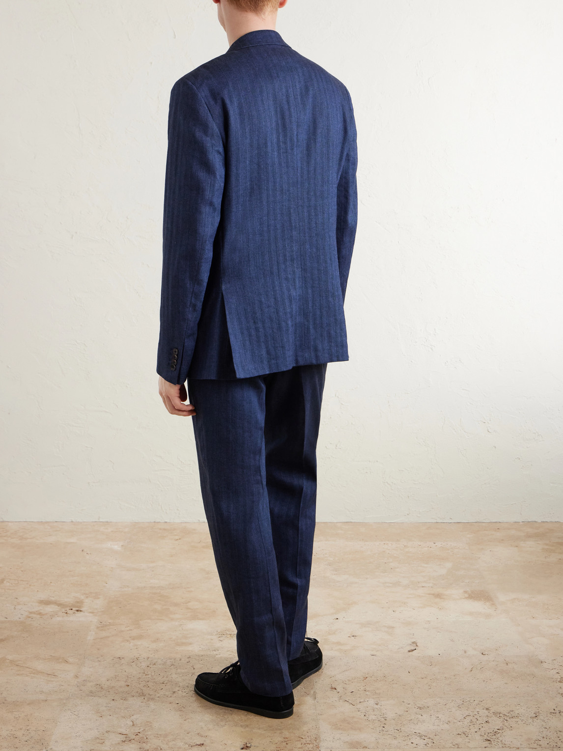  Mr P. - Herringbone Linen-blend Suit Jacket - Men - Blue - 36 
