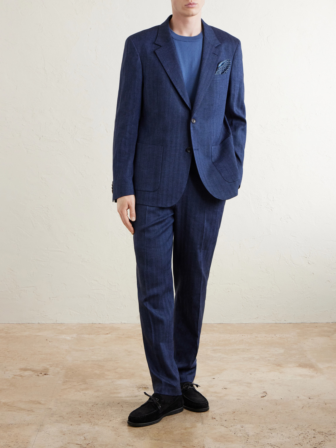 Mr P. - Herringbone Linen-Blend Suit Jacket