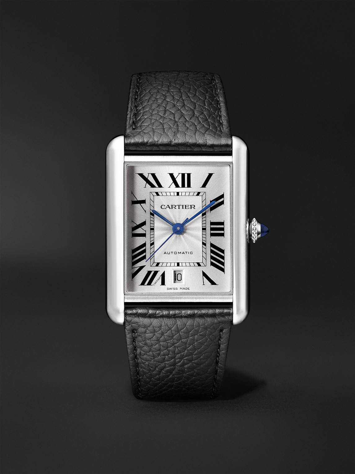 Cartier Tank Must Extra-Large Automatic 41mm Stainless Steel and Leather Watch, Ref. No. WSTA0040 - Men