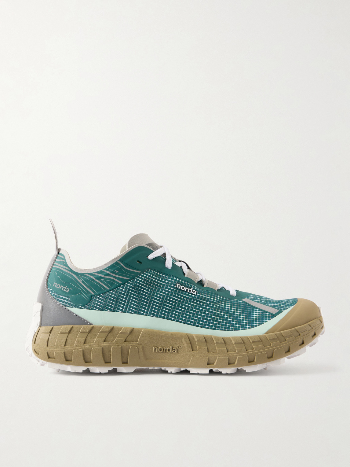 Norda 001a Rubber-trimmed Dyneema® Running Sneakers In Green