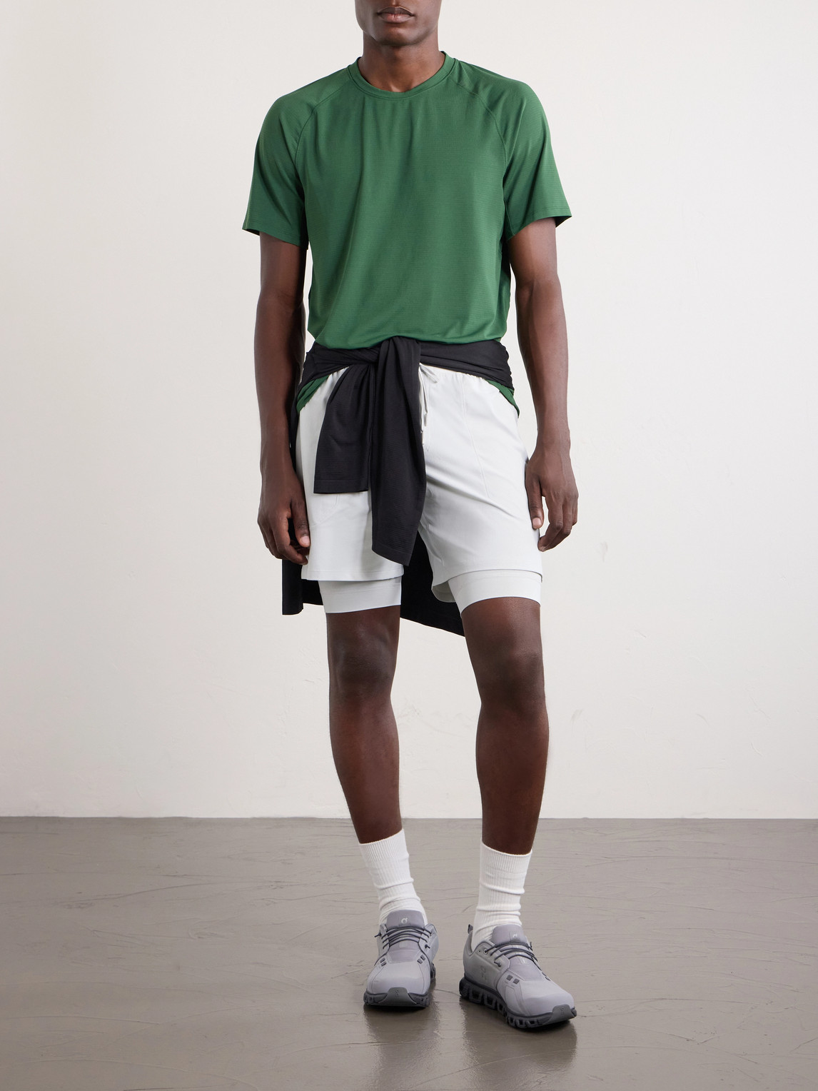 License to Train Striped Stretch Recycled-Jersey T-Shirt — 2