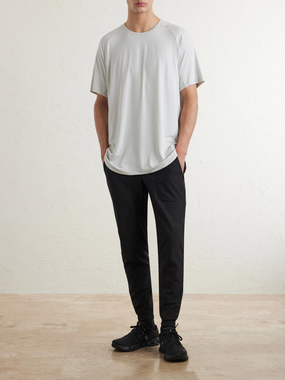 License to Train Striped Stretch Recycled-Jersey T-Shirt — 2